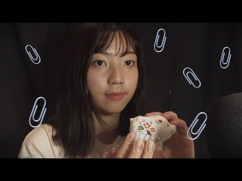 ASMR TAPPING w/ PAPER CLIP NAILS📎