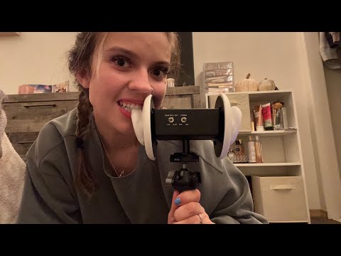 ASMR| 3DIO EAR TO EAR TRYING NEW FAST WET MOUTH TRIGGERS/SOUNDS & TAPPING ON NEW ITEMS