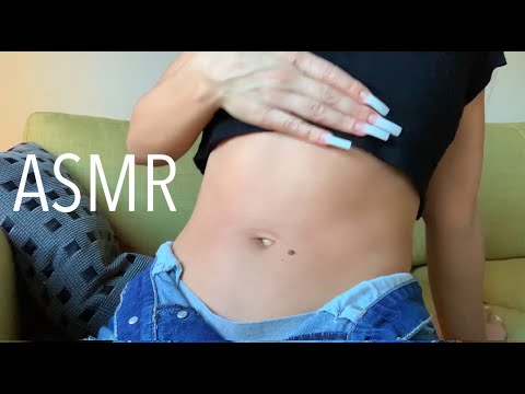 ASMR | Belly Scratching, Jeans Sounds & Tapping on Your Face