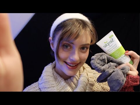 ASMR Friend Does Your Skincare ✨💜 Personal Attention / Roleplay / Rain ☔️