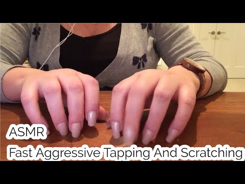 ASMR Fast Aggressive Table Tapping And Scratching