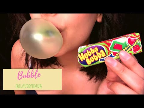 ASMR Bubblegum Chewing & Blowing Bubbles (ramble)