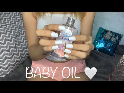 ASMR BABY OIL MASSAGE 💆 🧴 / Oil sounds / Hand movements 🤍