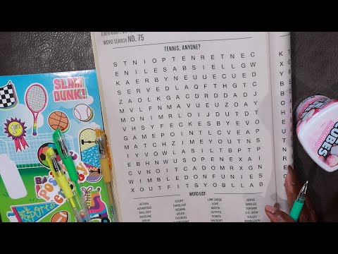 TENNIS ANYONE? WORD SEARCH ASMR CHEWING GUM