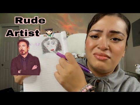 ASMR| Rude artist does a portrait of you 👩🏻‍🎨✍🏼-
