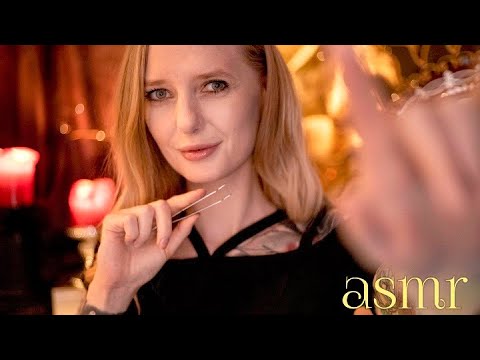 ASMR Shaping & Plucking Your Eyebrows, up close personal attention(tweezers,whisper)