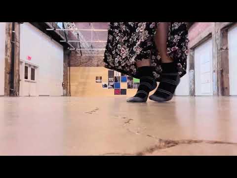 ASMR Feet walking on cement floor with socks