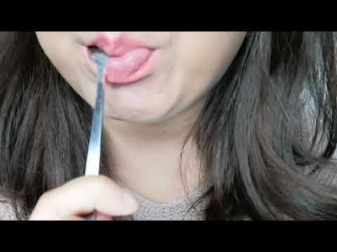 asmr licking teaspoon melt your brain