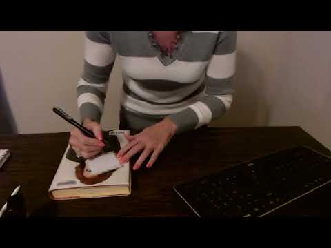 ASMR | Library Book Dust Jacket Crinkles | Stamping | Typing (Soft Spoken)