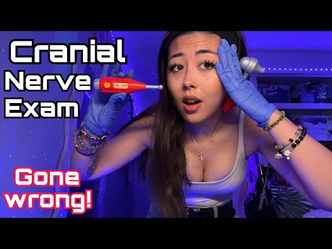 ASMR cranial nerve exam BUT everything goes wrong! (Fast and aggressive asmr)👩🏻‍⚕️💤💤