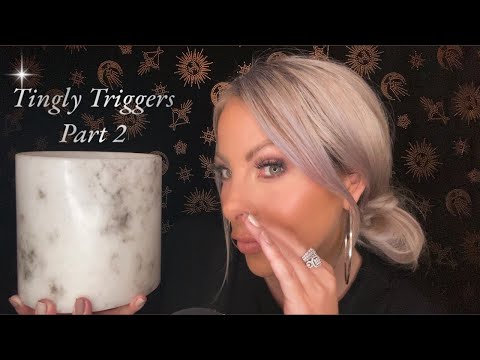 ASMR- Whispered Tingly Triggers | Part 2 | Invisible Scratching | Soft Tapping | Echoed Whispering