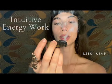 Reiki ASMR ~ Plucking | Fluffing | Energy Pulling | Calming | Relaxing | Intuitive Energy Healing