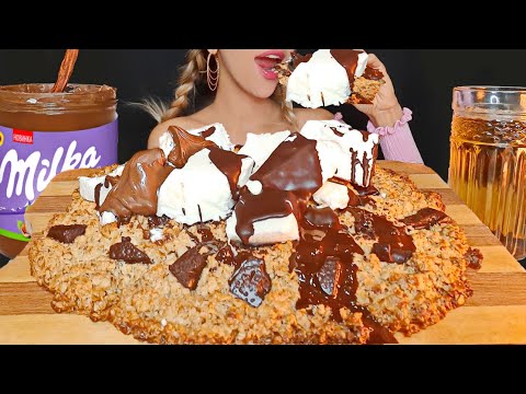 Sub✔ ASMR | Milka Oatmeal Chocolate Chip Cookies & Ice-cream | EATING SOUNDS (Oli ASMR)