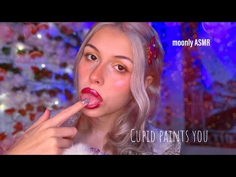 ASMR-cupid spit paints you🎨(mouthsounds,wet,tingles…)