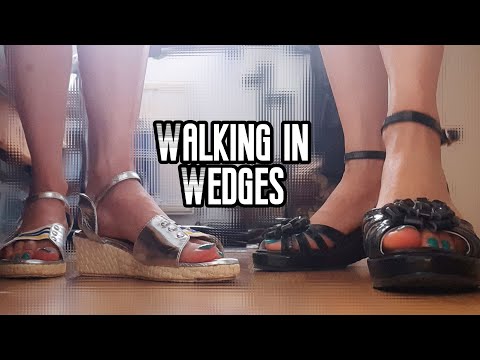 ASMR WALKING IN WEDGES (No Talking, LOFI) 👡👠 [REQUEST]