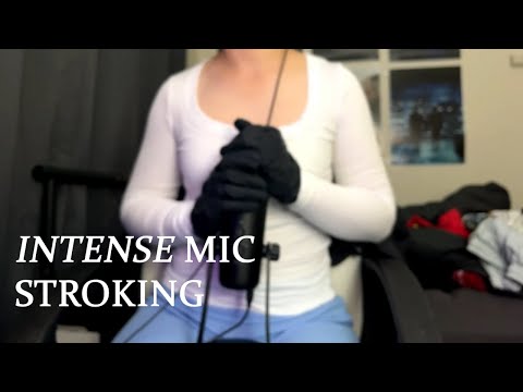 [ASMR] INTENSE Mic Stroking w/ latex gloves