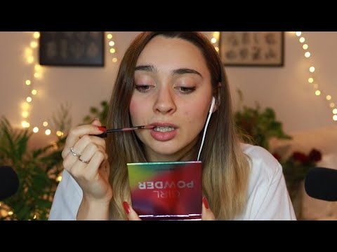 LIPSTICK APPLICATION 💄(mai fatto prima 😱) + Unboxing | ASMR Tapping , Mouth Sounds