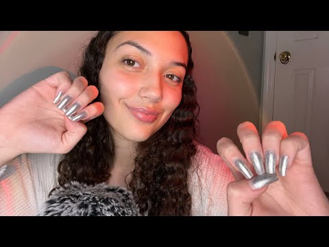 ASMR fast and aggressive long nail tapping and scratching 💅🏼