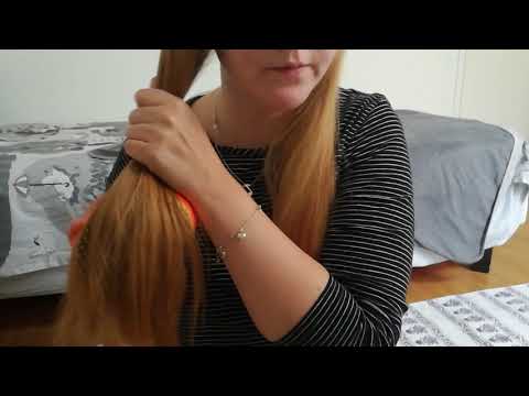 ASMR hair brushing, spray and hand lotion sounds | NO TALKING