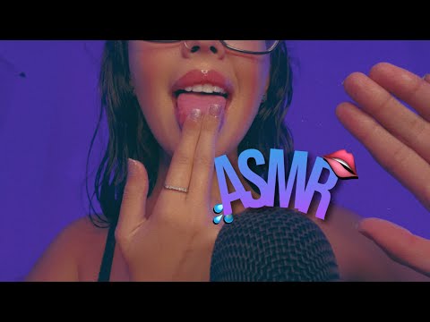 ASMR - SPIT PAINTING YOUR FACE | wet mouth sounds