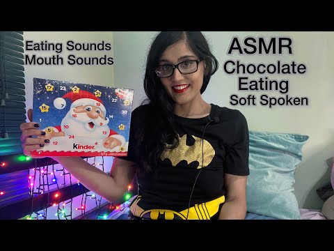 ASMR Eating Chocolate (Eating Sounds . Mouth Sounds) Soft Spoken ♡ Tapping, Chewing Sounds .
