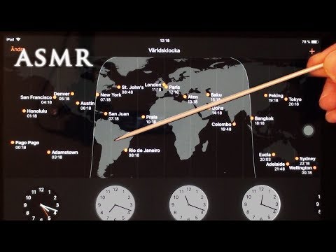 ASMR Time Zones Map Tapping | Deep Voice Soft Spoken