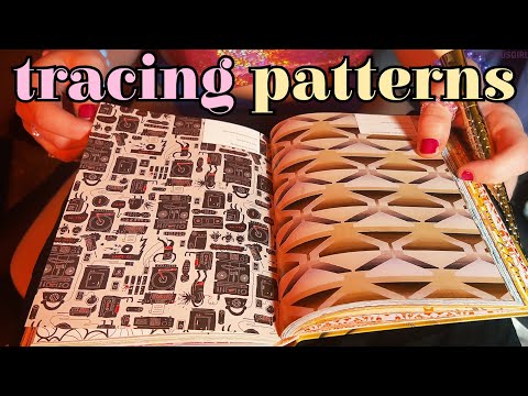 ASMR Calming Paper Tracing & Page Sounds With Beautiful Patterns