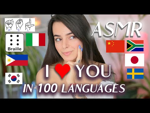 ASMR How to Say "I Love You" in 100 Languages (+ 1 secret language!) | Nymfy Official