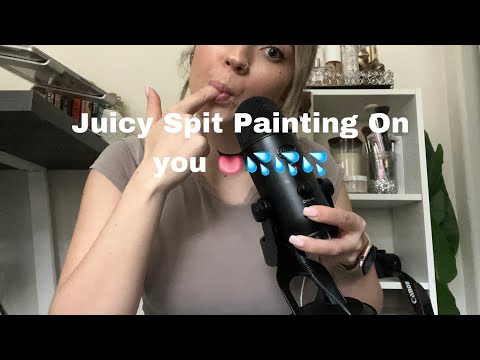 ASMR| SPlT Painting On You, Lots of Finger & Hand LlCKS