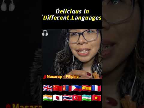ASMR HOW TO SAY DELICIOUS IN DIFFERENT LANGUAGES #asmrshorts #asmrlanguages #asmreating