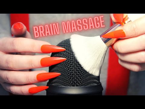 Asmr Intense Mic Scratching , Brushing & Massage | Asmr No Talking for Sleep with Long Nails