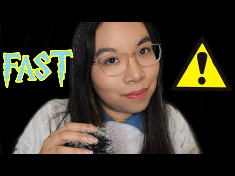 ASMR BRAIN MELTING FAST AND AGGRESSIVE FLUFFY MIC SCRATCHING (No Talking) 💆⚡ [Tascam]