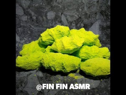 ASMR : Crumbling Green Starches | Very Satisfying and Relaxing #56