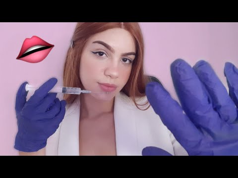 ASMR ROLEPLAY - Fazendo preenchimento labial em você 👄