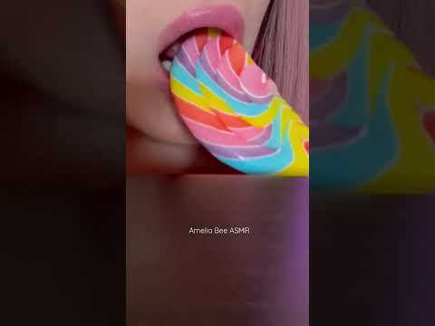 Eating big lollipop ASMR 🍭 #lickingasmr #lollipop #sucking