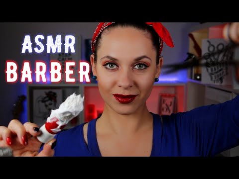 ASMR Relaxing BARBER roleplay Shave and Haircut