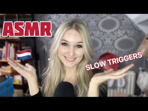 ASMR IN DUTCH 🇳🇱 | SLOW TRIGGERS | WHISPERING, TAPPING AND HAND SOUNDS ✨