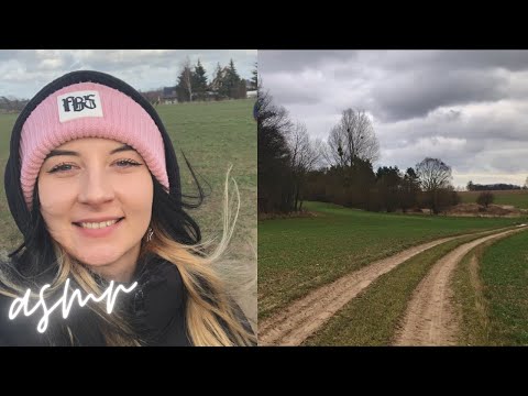 ASMR| walking in the village, cloudy weather, no talking