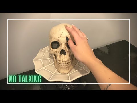🎃tapping and scratching on fall/Halloween decor around our house!👻 ~ ASMR ~ no talking