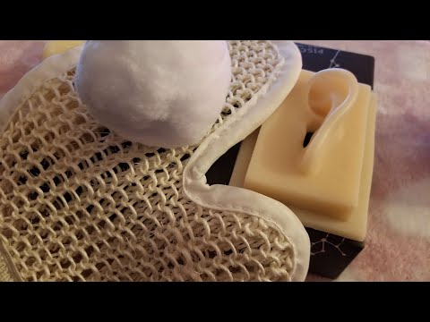 ASMR - Scrubbing Mitten + Fake Snowballs (no talking)
