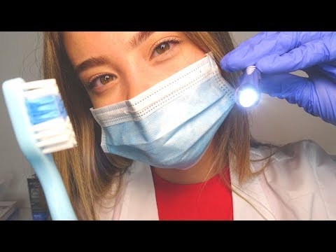 ASMR DENTIST EXAM ROLE PLAY! Toothpaste Case Study, Latex Gloves, Brushing & Scratching Sounds