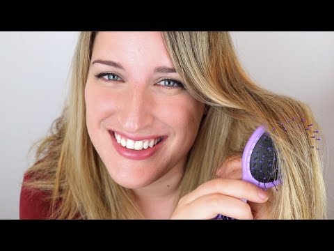Hair Brushing Sounds With Whispers | ASMR