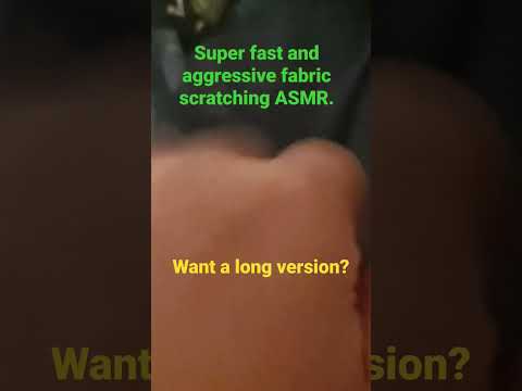 super fast and aggressive fabric scratching ASMR #fabricscratching #fastasmr #aggressive
