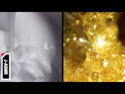 ◤[ASMR]マゼェーール‼️フィッシュボウルビーズ VS シェービングクリーム - Mixing Sounds Fish Bowl Beads vs Shaving Cream