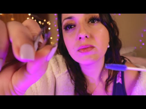 ASMR| Doing Your Eyebrows INAUDIBLE + PERSONAL ATTENTION Roleplay | Whispering, Plucking, Brushing