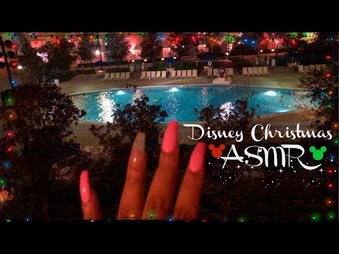 ASMR | Christmas ASMR In Disney World🎄(Outside Ambience, Tapping, Tracing)