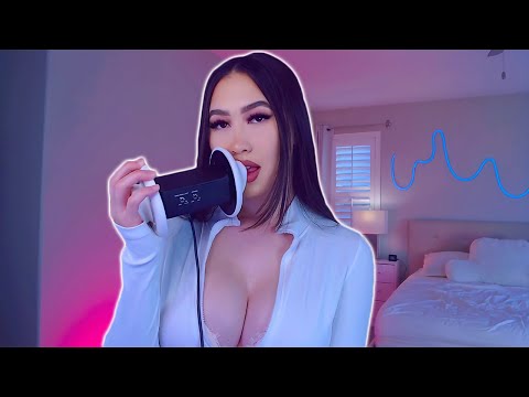 ASMR Ear licks, Kisses, Spit painting, Finger licking and Tapping