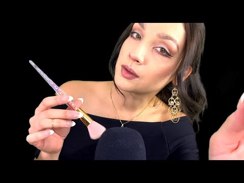 ASMR - Brushing Away Your Stress, Mic and Face Brushing (Positive Affirmations)