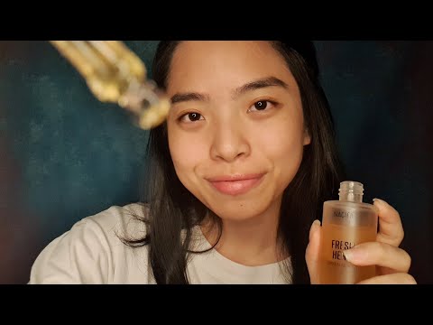 [ASMR] Calming Skincare Before Bed On You & I ✧ Affirmations For the Week Ahead with Tapping ☁️️ 💤
