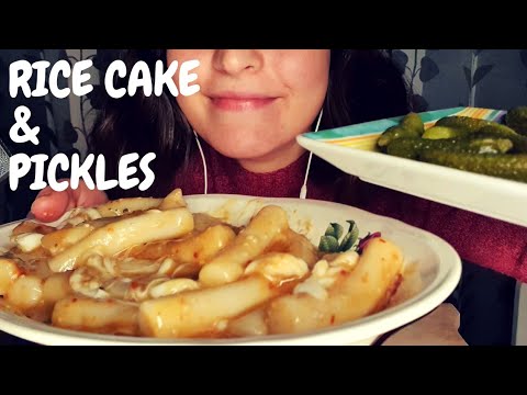 Meşhur Kore Yemeği Cheesy Rice Cake & Turşu ile ASMR Türkçe Mukbang 🤤